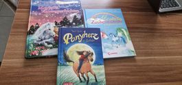 3 children books, horses, unicorns
