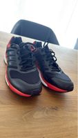 Adidas Boost Laufschuhe Gr.43 Schwarz/Rot Top Zustand!