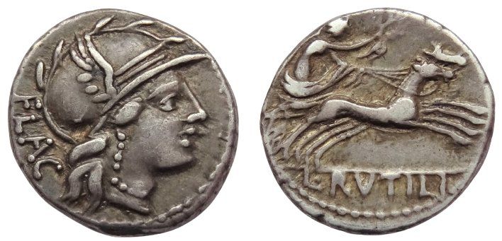 Tutti le monete: RUTILIUS FLACCUS silver denarius – Usato da La Sarraz venduto da classicworldcoins