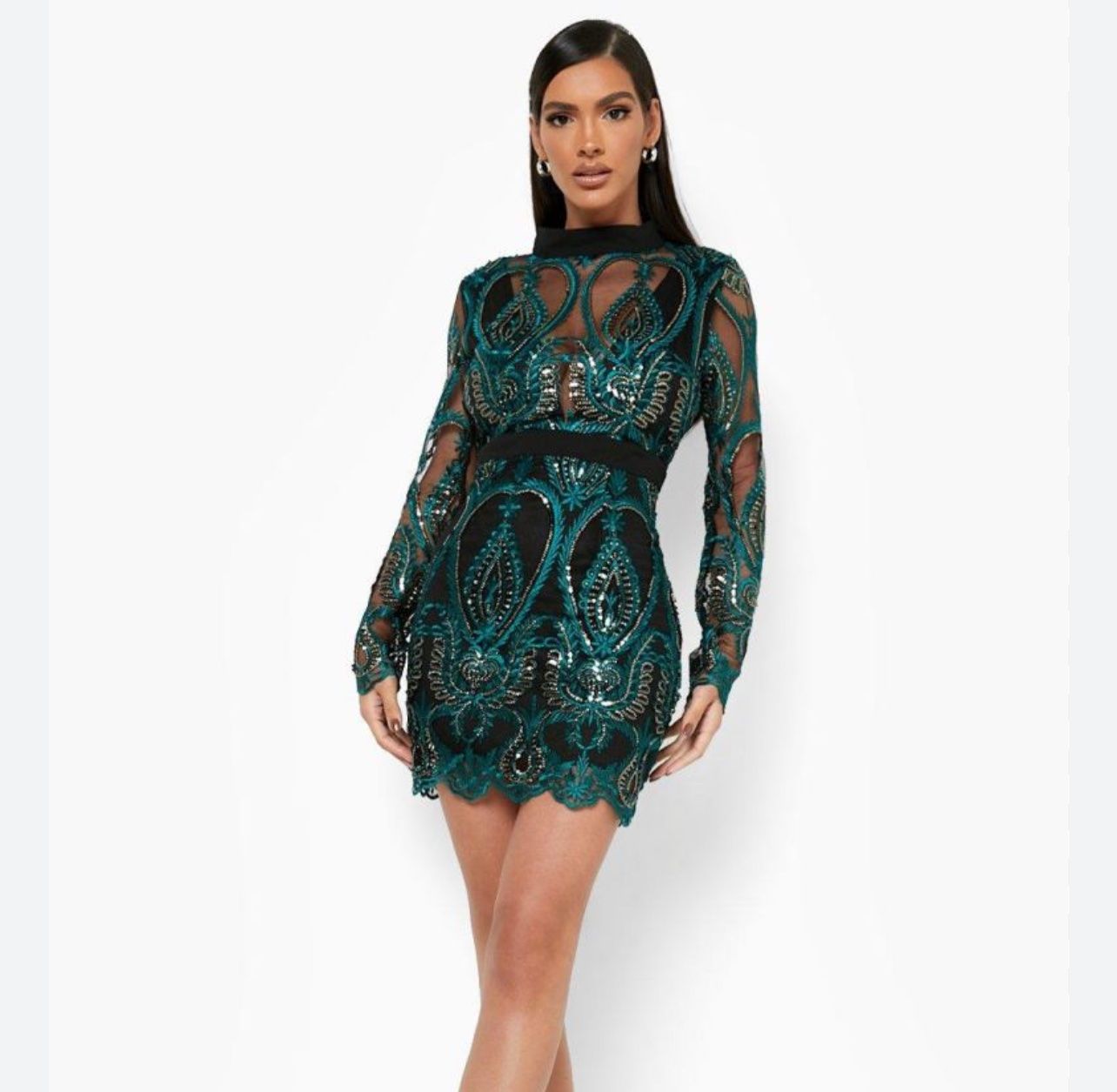 Vestiti: Cocktailkleid - Grün/Gold – Nuovo e nell'imballaggio originale da Kriens venduto da mendaa 2
