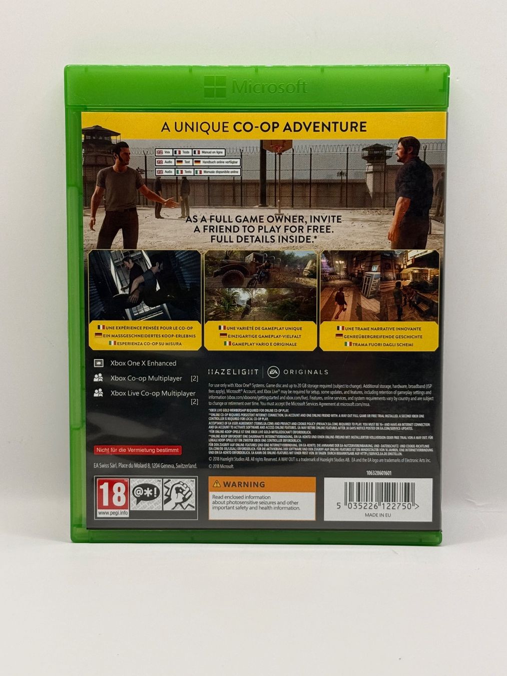 Giochi: A WAY OUT  - XBOX ONE – Usato da Dietikon venduto da gab_qz7y 1