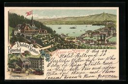 Litho Zürich, Dolder Bahn Gasthaus Röm
