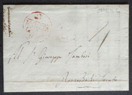 1813: Lettera da MONTAGNANA a ROVERETO di Trento