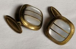 Manschettenknöpfe aus Messing Art Deco. 1940-1950er Jahre.