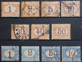 Italien Porto ex. Kat. 3-14 gest. 1870/94 Kat. 98 Euro