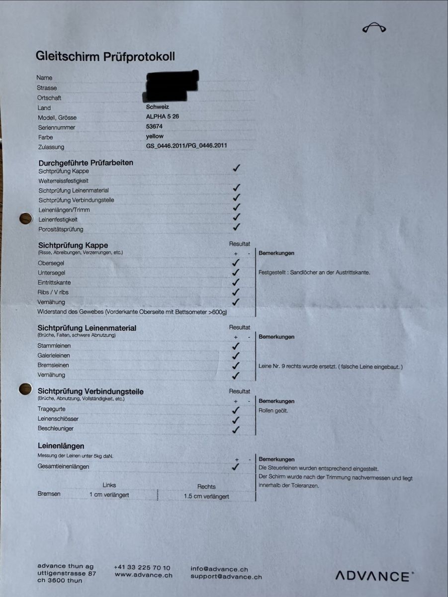 Flug- & Drachensport: Gleitschirm Alpha 5 Gr. 26 – Gebraucht aus Zürich von PapaFoxtrott 2