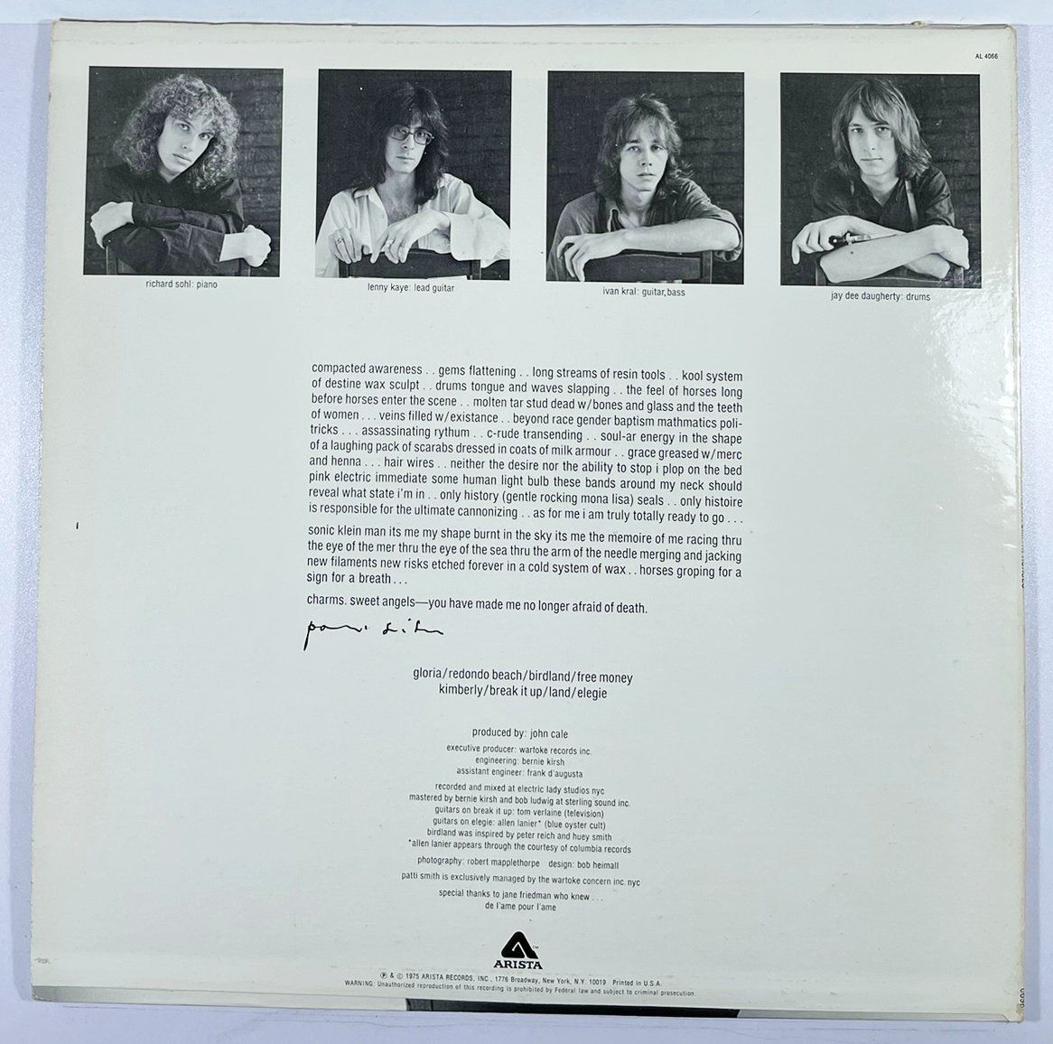 Schallplatten: LP: PATTI SMITH - Horses – Neu (gemäss Beschreibung) aus Frenkendorf von Yard-Sale-2000 1