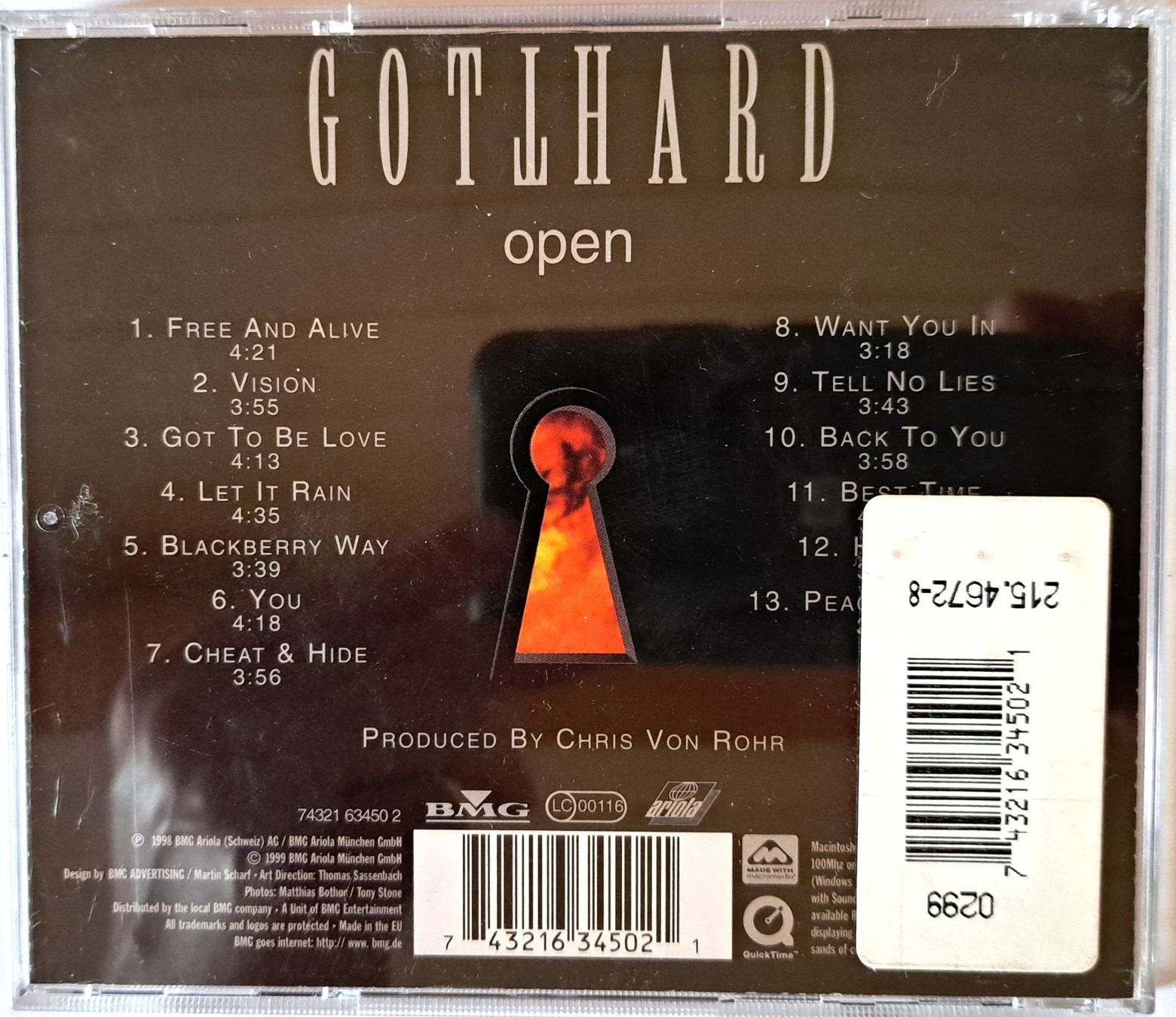CDs: GOTTHARD - OPEN – Gebraucht aus Tenniken von mik_6mxg 7