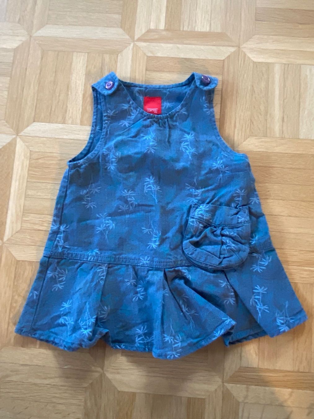 Esprit Vestiti & Gonne: Kinder Kleid Esprit blau mit Muster Gr. 74 – Usato da Vilters venduto da Zwaergli13