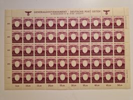 Deutsches Reich Generalgouvernement Bogen postfrisch