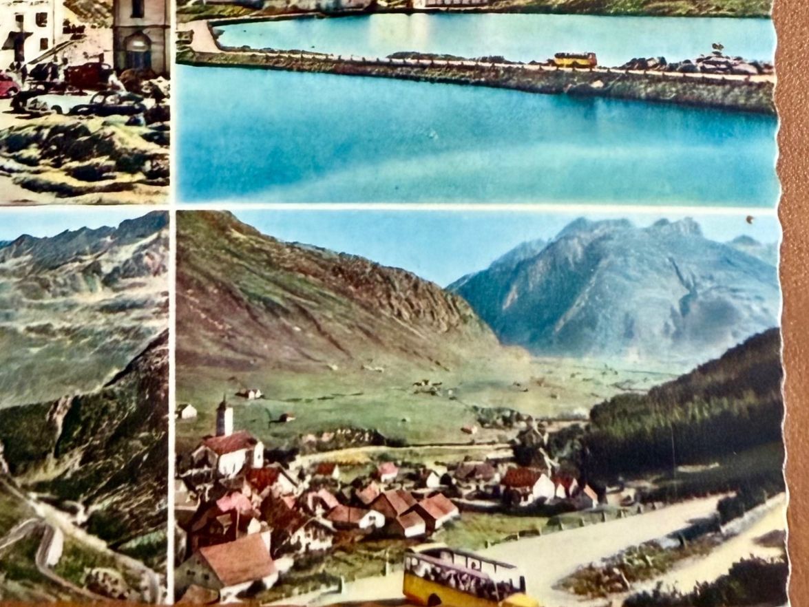 Cartoline postali: San Gottardo - Multivue - Car postal - AK – Usato da Lutry venduto da Ediego 2