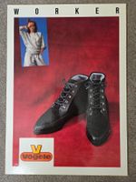Kartonwerbung Vögele Worker Schuhe Vintage