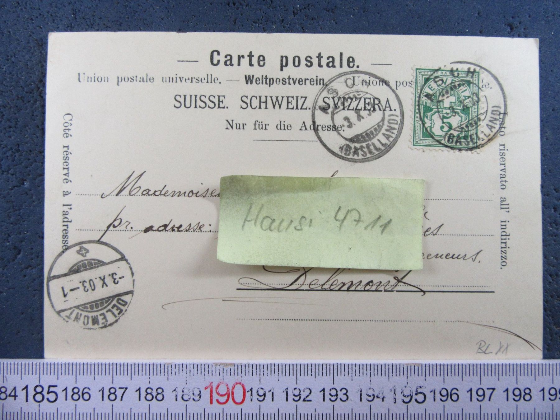 Cartoline postali: AESCH BL-AK 1903 TOTALANSICHT – Usato da Ettingen venduto da Hausi4711 2