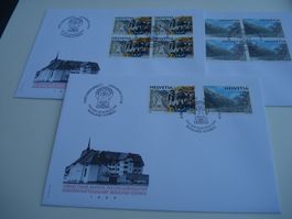 Satz Dauermarke Tourismus 2000, FDC Satz + 4erblock, 14 Bel