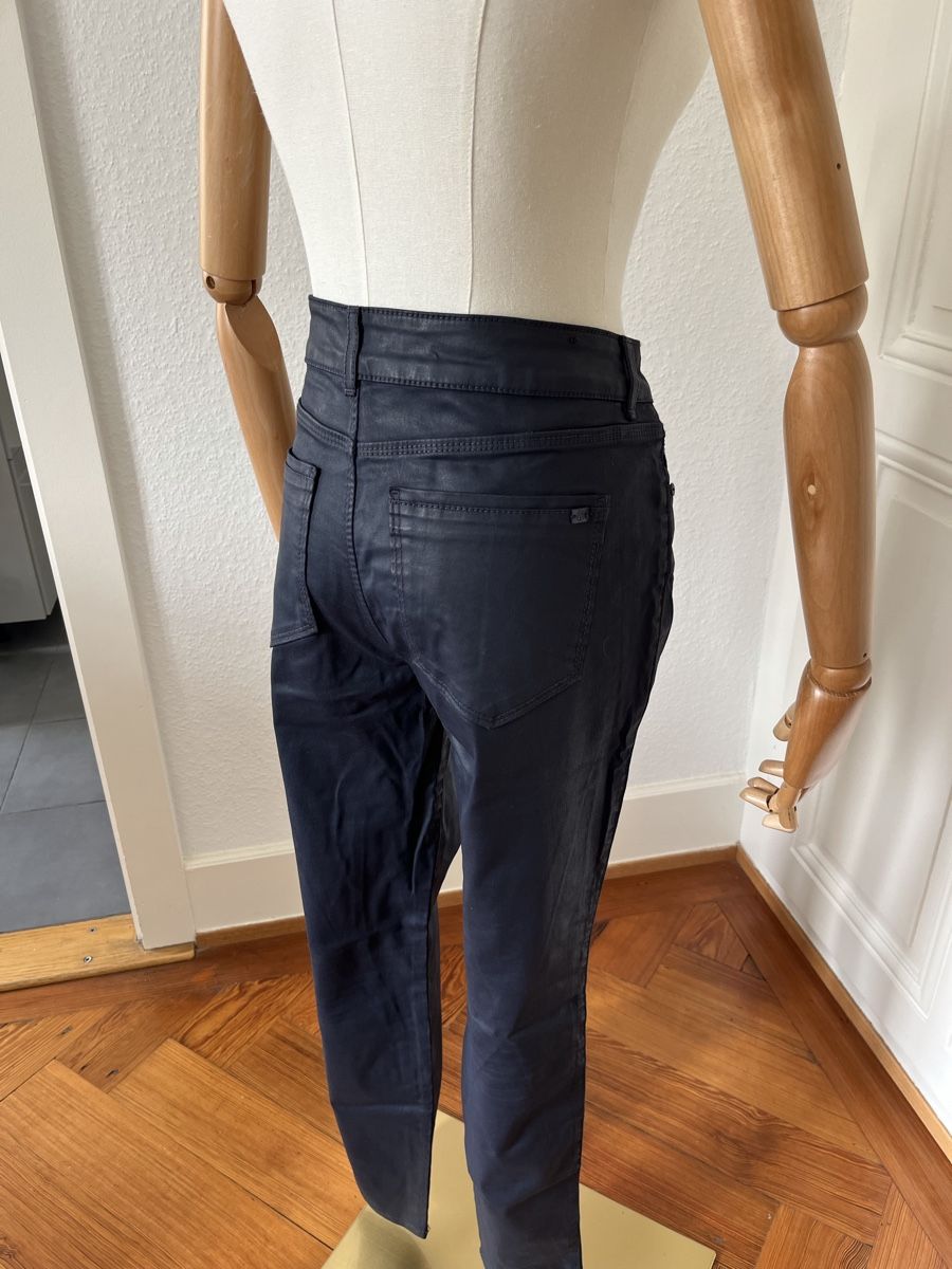 Massimo Dutti Jeans: Massimo Dutti Coated Jeans, Size 38, Dark Blue. – Usato da Mies venduto da Nib2011 6