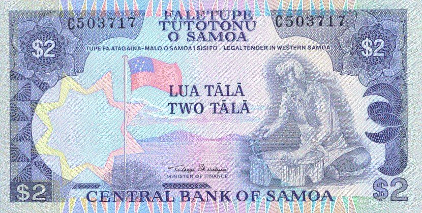 Banconote: Samoa 2 Tala 1985 P-25 UNC – Nuovo (secondo la descrizione) da Schliern b. Köniz venduto da pizzitaxi