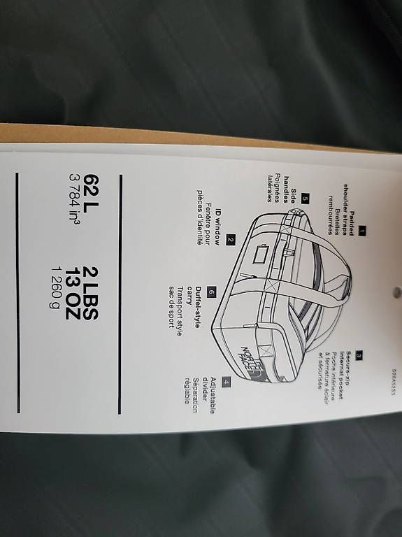 North Face Borse: North Face Tasche Neu 62L – Nuovo (secondo la descrizione) da Schüpfheim venduto da Stern6170 2