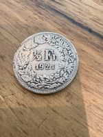 1/2 Franken 1921 Helvetia Muenze Sammlerstueck guter Zustand