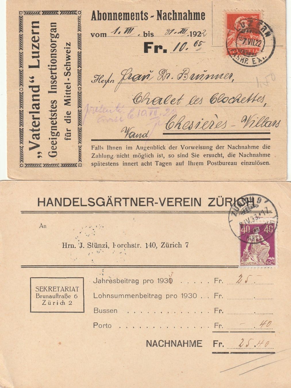 Cartoline postali: 10 verschieden antike Postkarten – Usato da Rupperswil venduto da Ema10 2