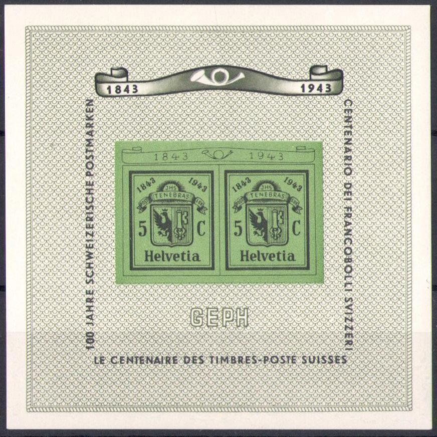 Tutti i francobolli: 1943, W18, Block Genf postfrisch (13819) – Nuovo (secondo la descrizione) da Burgdorf venduto da Bubester