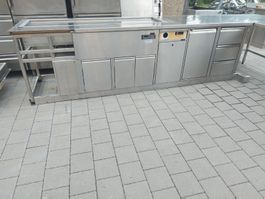 L- Kühl -tecke; Edelstahl Gastro Küche Lavabo 385x347xH92 cm