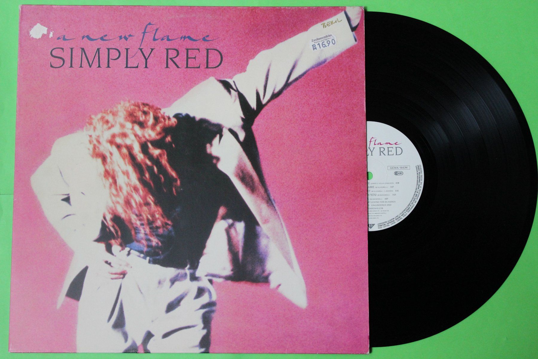 Schallplatten: Simply Red - A new Flame LP Vinyl 1989 – Gebraucht aus Tübach von JamesStone 1