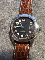 Zenith Porto Edelstahl Lederband schwarz