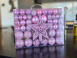 Pinke Weihnachtsbaumkugeln, 128 Stk. originalverpackt! 🩷