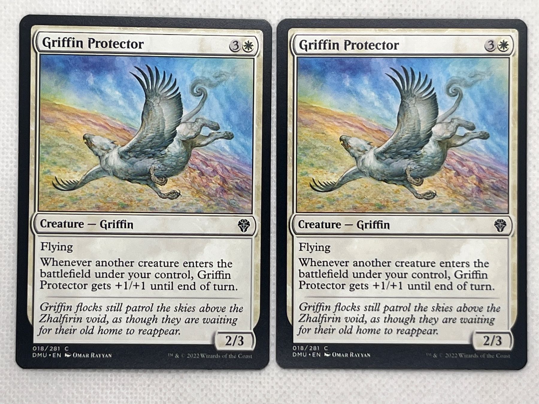 Magic The Gathering Sammelbilder & Trading cards: MTG Griffin Protector DMU 018 Englisch Common 2x – Gebraucht aus Hinterkappelen von Kim1992