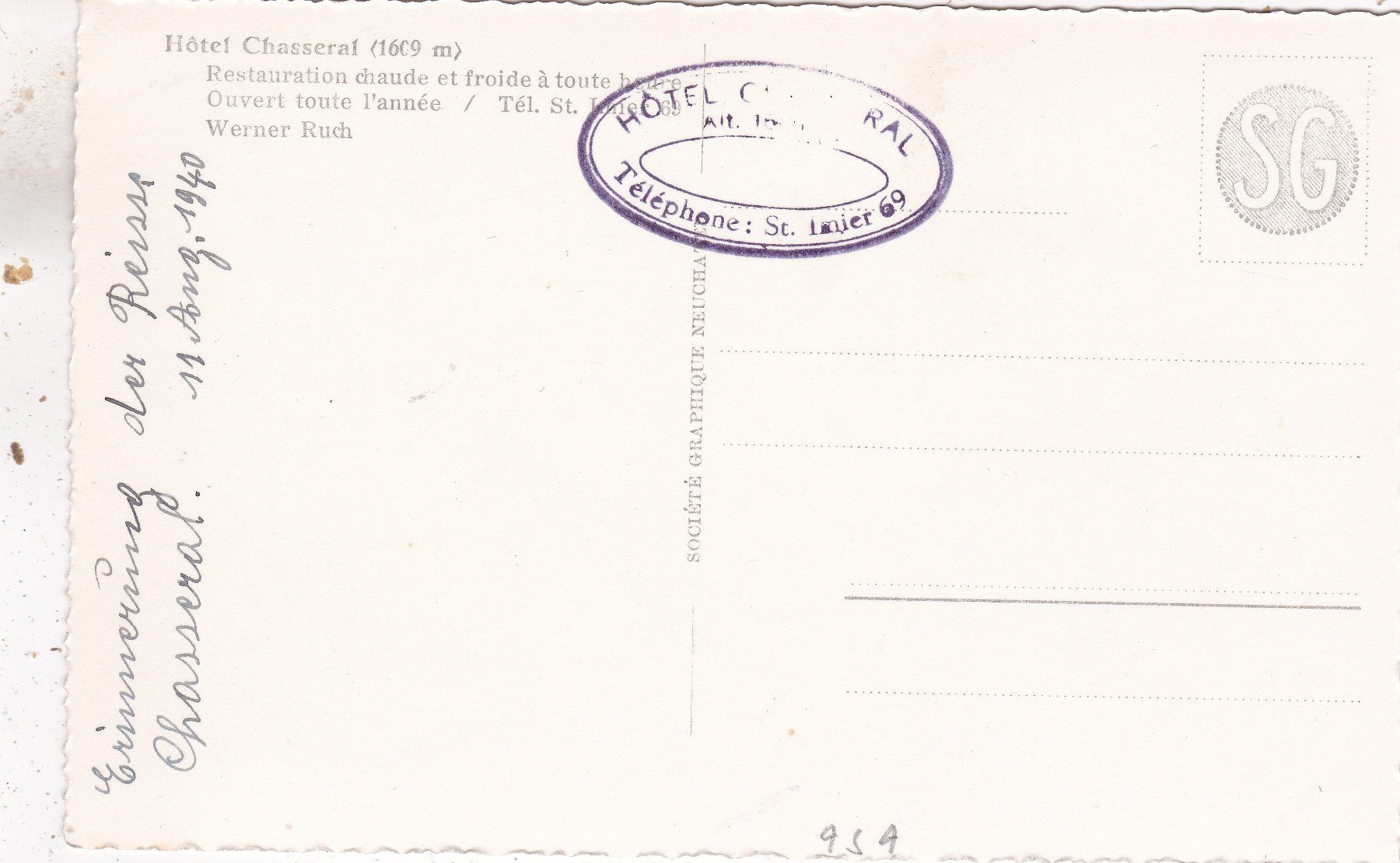Cartes postales: Hôtel du Chasseral – D'occasion à Herisau par Lisegrat2008 1