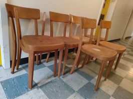 6 Beizenstühle vintage wie Horgen Glarus ohne Marke