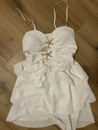 White dress with Starfish Detail