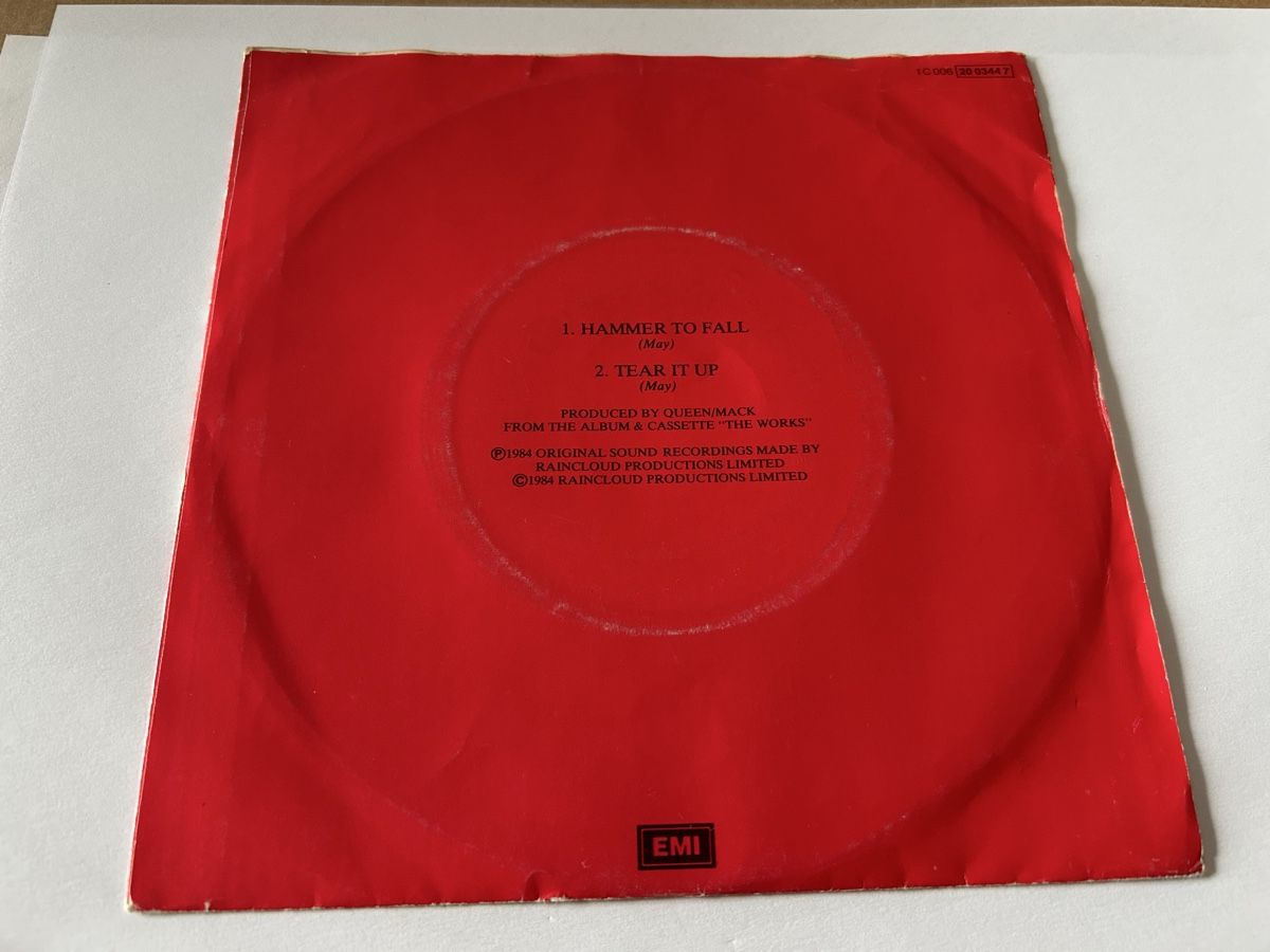 Dischi in vinile: Queen. 1984. Hammer To Fall – Usato da Faulensee venduto da Mizuno06 1
