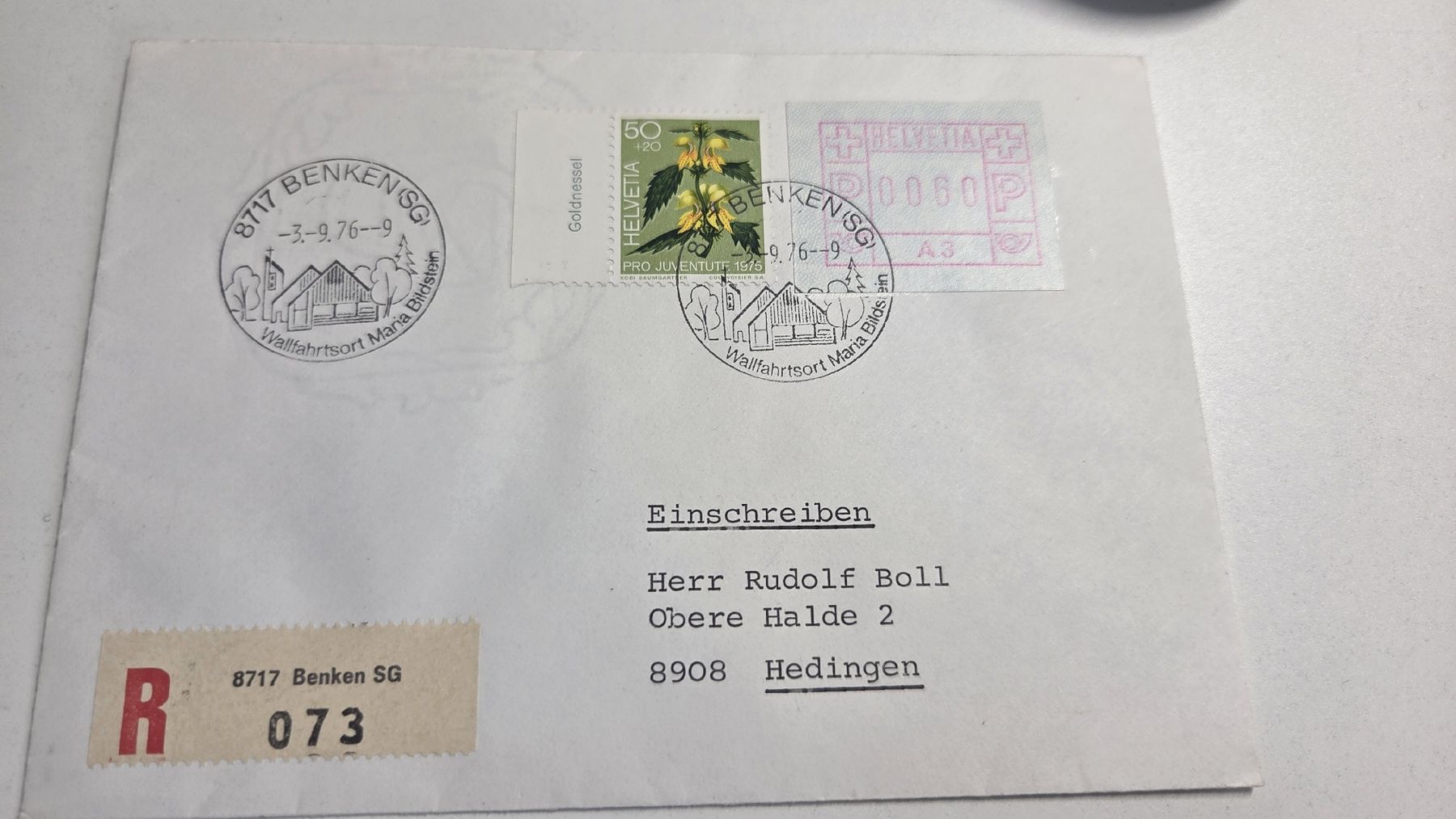 Tutti i francobolli: 1976 ATM A3 Brief – Usato da Arni AG venduto da Moth68