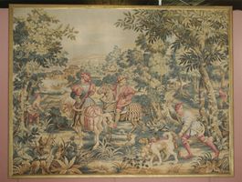 gerahmte Tapisserie - Gobelin Jagd 200 x 155cm