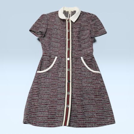Maje Tweed Kleid Grösse 2 Damen Mehrfarbig