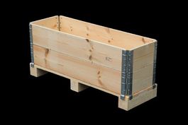 Balkonhochbeet aus Palettenrahmen 1200x400x400 mm