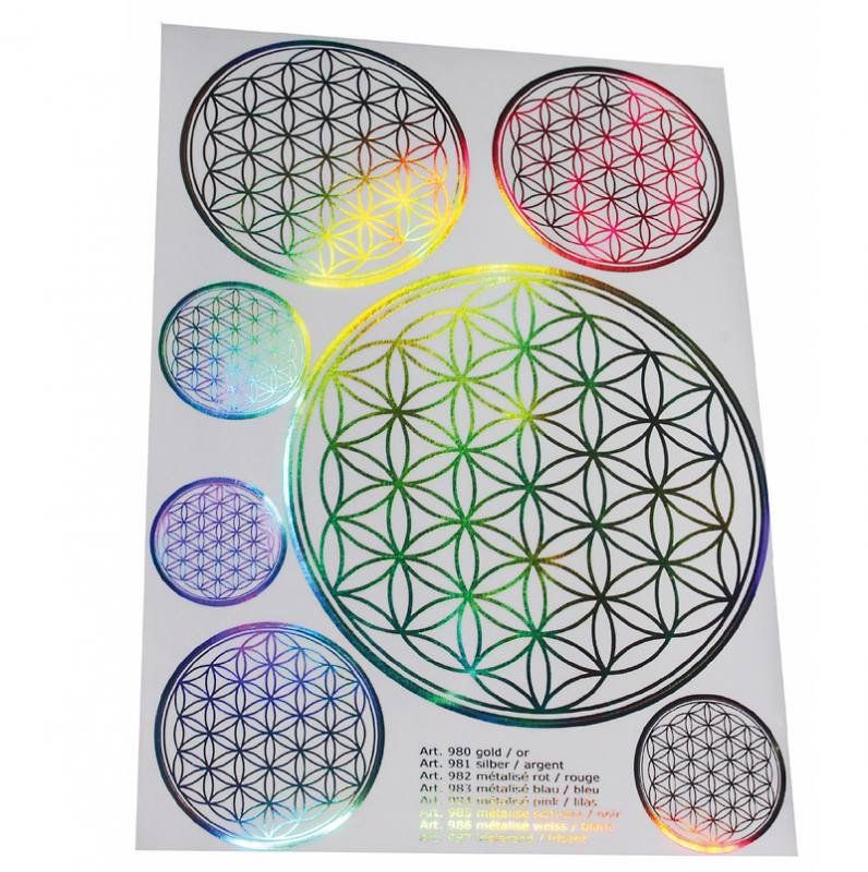 Sticker: Abziehbilder A4 - Blume des Lebens - irisierend – Nuovo e nell'imballaggio originale da Mauren venduto da Yeelen