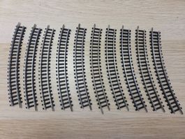 Minitrix 10 x 4922 gebogenes gleis N