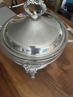 Antikes Speiseservice/Buffet Warmer Silber Metall Glas Schön