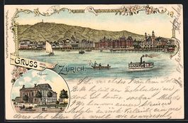 Litho Zürich, Teilansicht vom See aus m