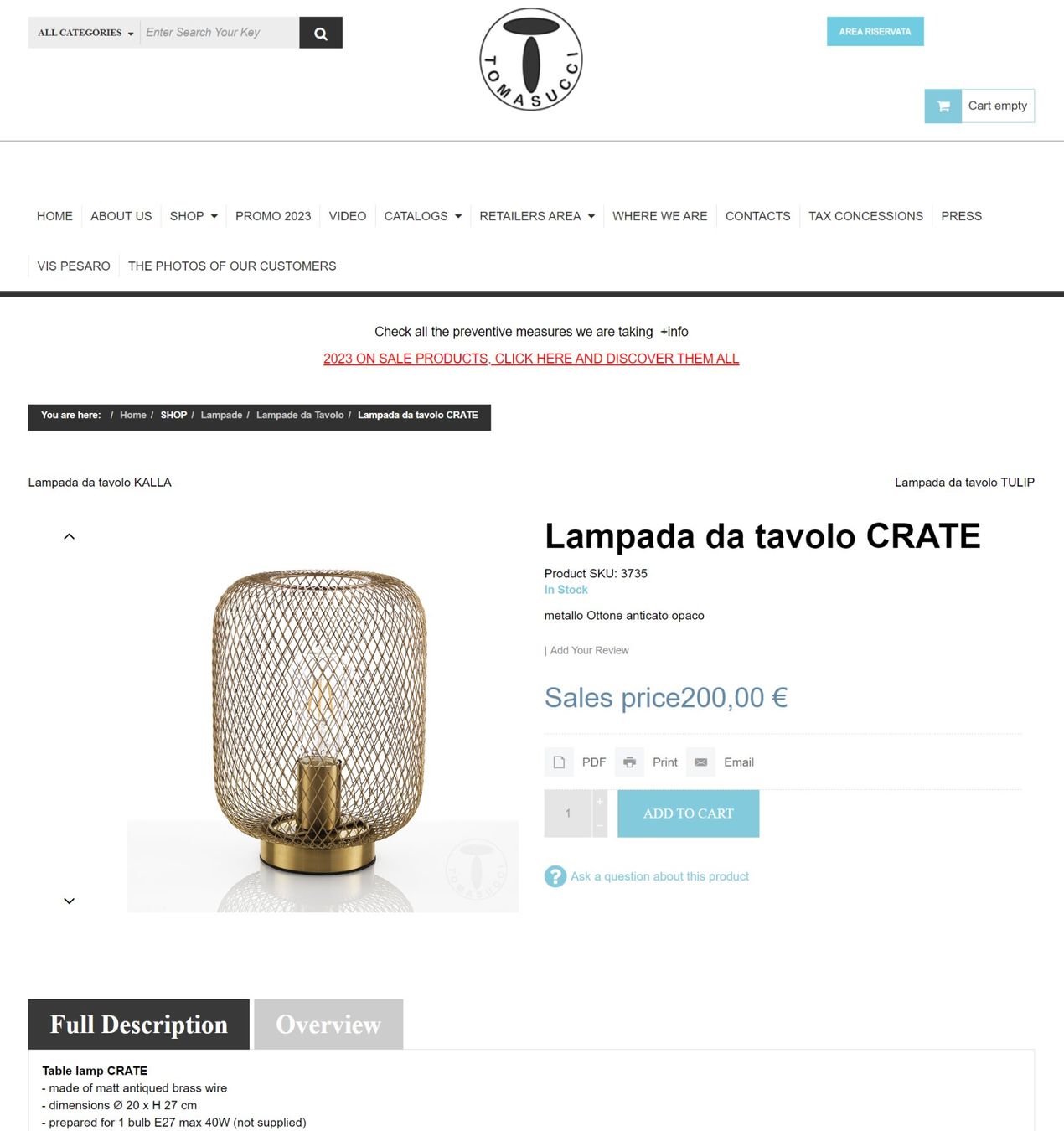 Lampade: Tomasucci Crate table lamp – Nuovo (secondo la descrizione) da Adliswil venduto da fashionholic 4