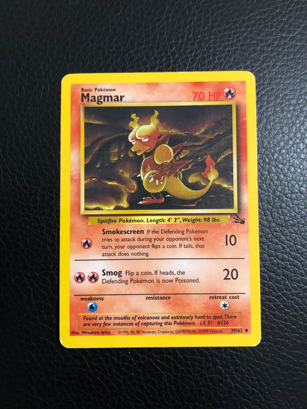 Pokémon Sammelbilder & Trading cards: Fossil Magmar 39/62 Ab 1 – Gebraucht aus Paradiso von Pkmn10