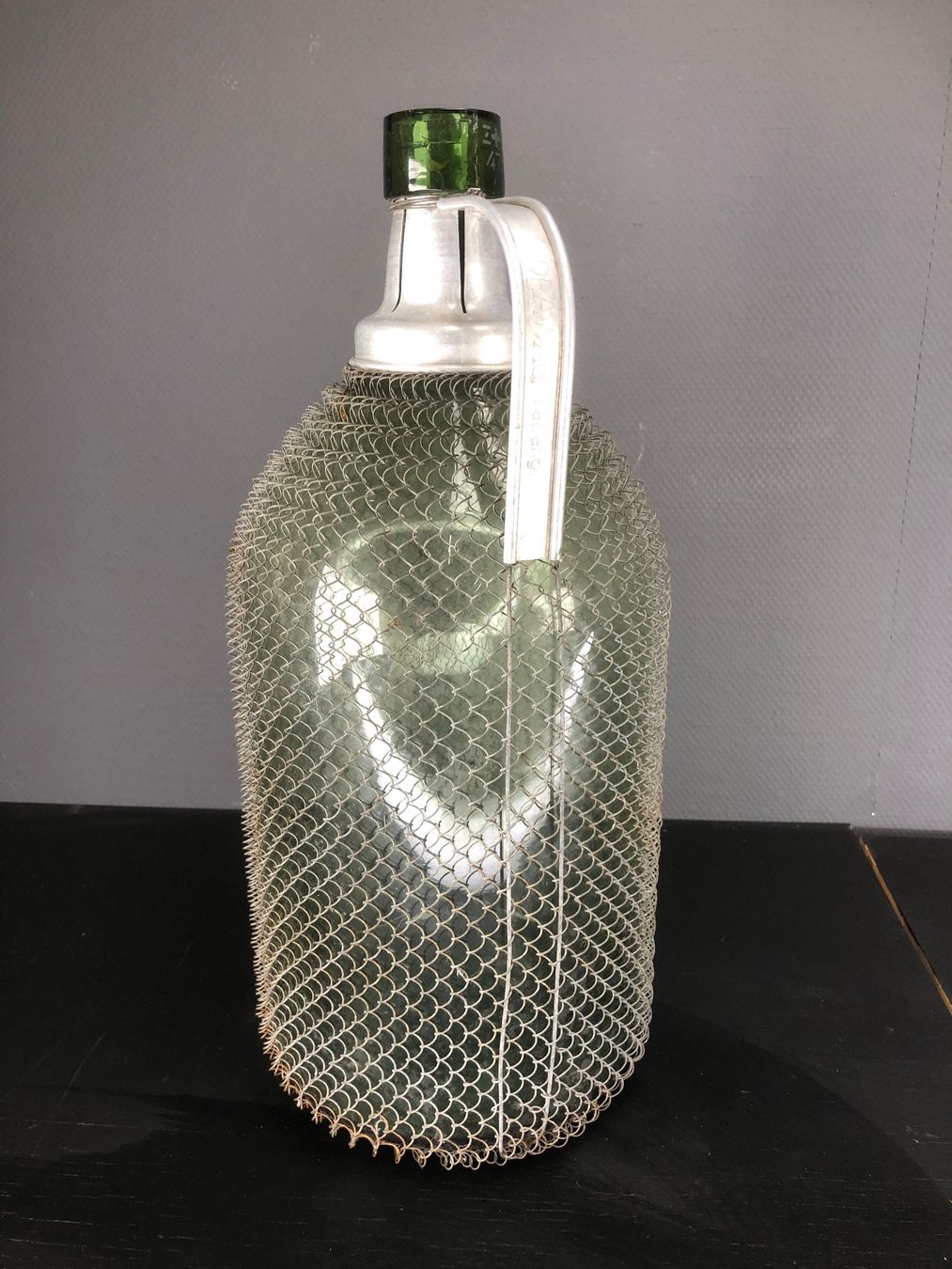 Accessori: Grosse Weinflasche, Weinballon, Mostflasche mit Gitternetz – Usato da Laufenburg venduto da industrial-silence 4