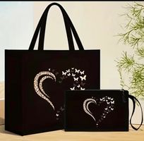 Tasche: Umhängetasche-Beutel-Bag-Herz 34x30cm