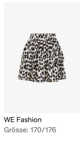 WE Fashion Röckli Grösse 170/176 Leo Muster Sommerlich Top48