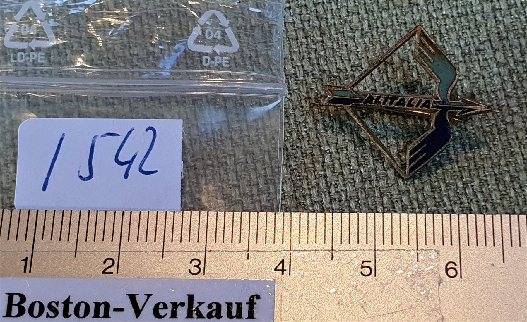 Spille & Fermagli: I542 - Brosche Fluggesellschaft   ALITALIA   Alt – Usato da Reinach BL venduto da Boston-Verkauf 2