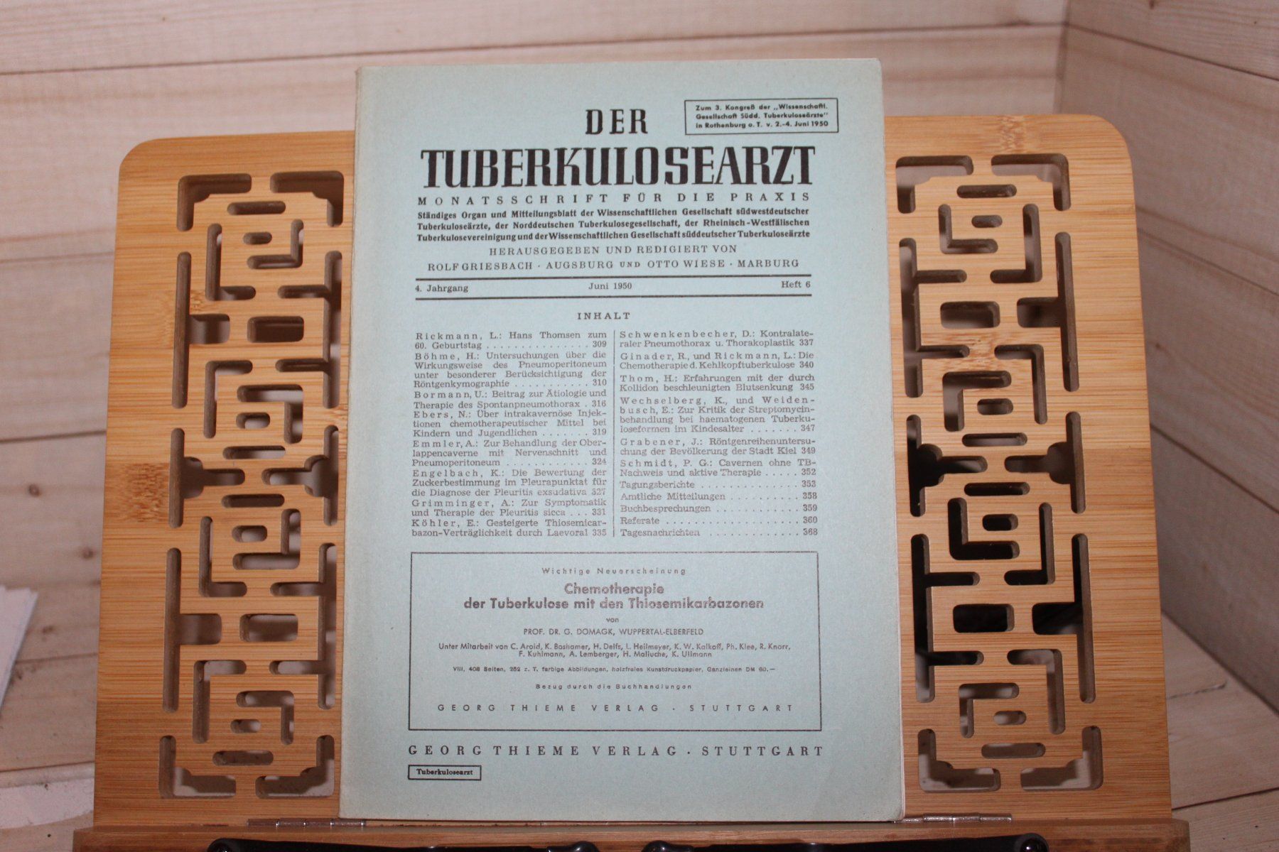 Libri: Der Tuberkulosearzt Juni 1950 – Usato da Urdorf venduto da Buchprofi