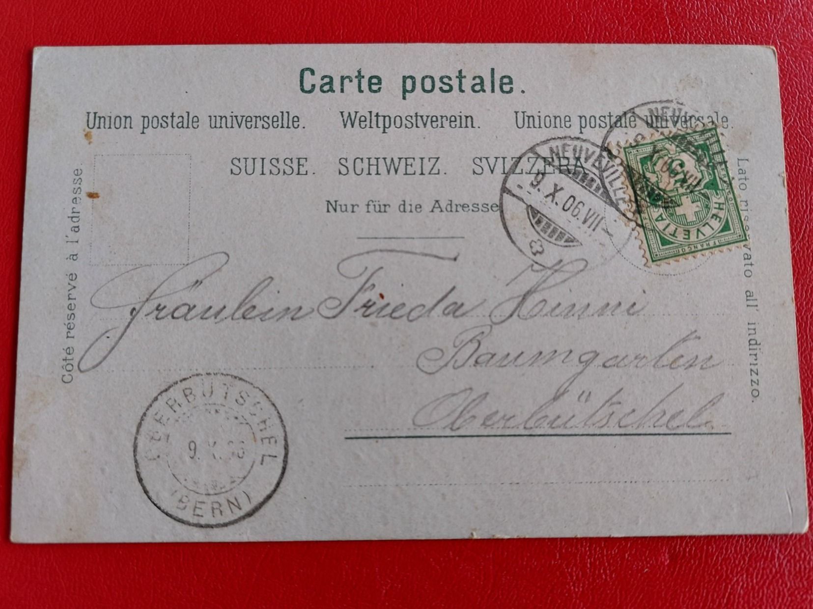Cartoline postali: Neuveville 1906 – Usato da St-Légier-Chiésaz venduto da Theo006 1