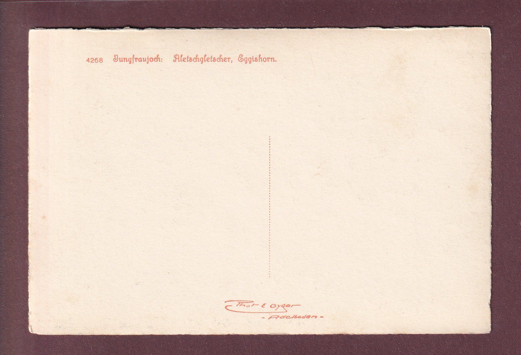 Cartoline postali: Jungfraujoch - ALETSCHGLETSCHER - E. Gyger – Usato da Pully venduto da nicecards 1